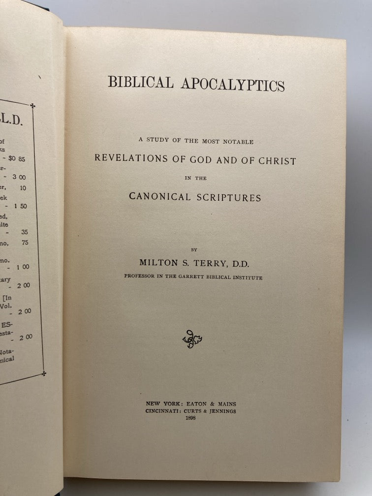Biblical Apocalyptics: A Study of the Most Notable Revelations of God and of Christ in the Canonical Scriptures