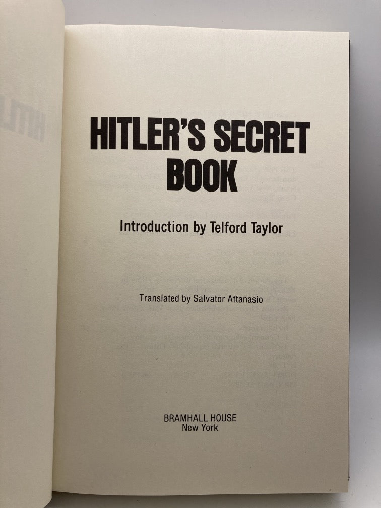 Hitler's Secret Book: The Long-Hidden Papers of Hitler's Confidential Aims for World Conquest