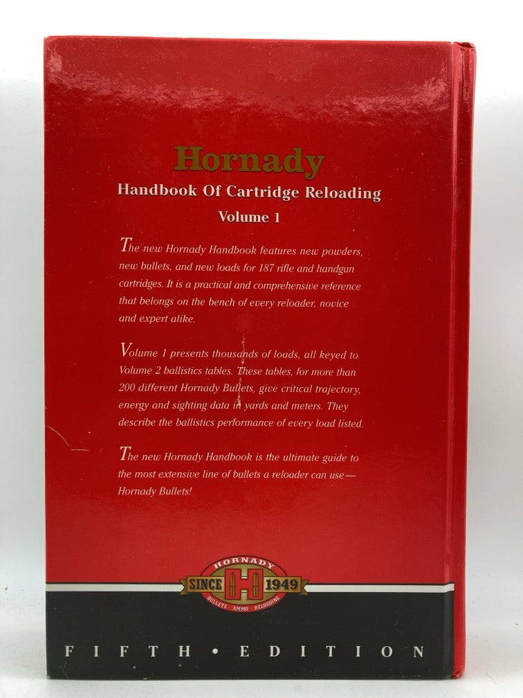 Hornady Handbook of Cartridge Reloading: Volume 1, Fifth Edition