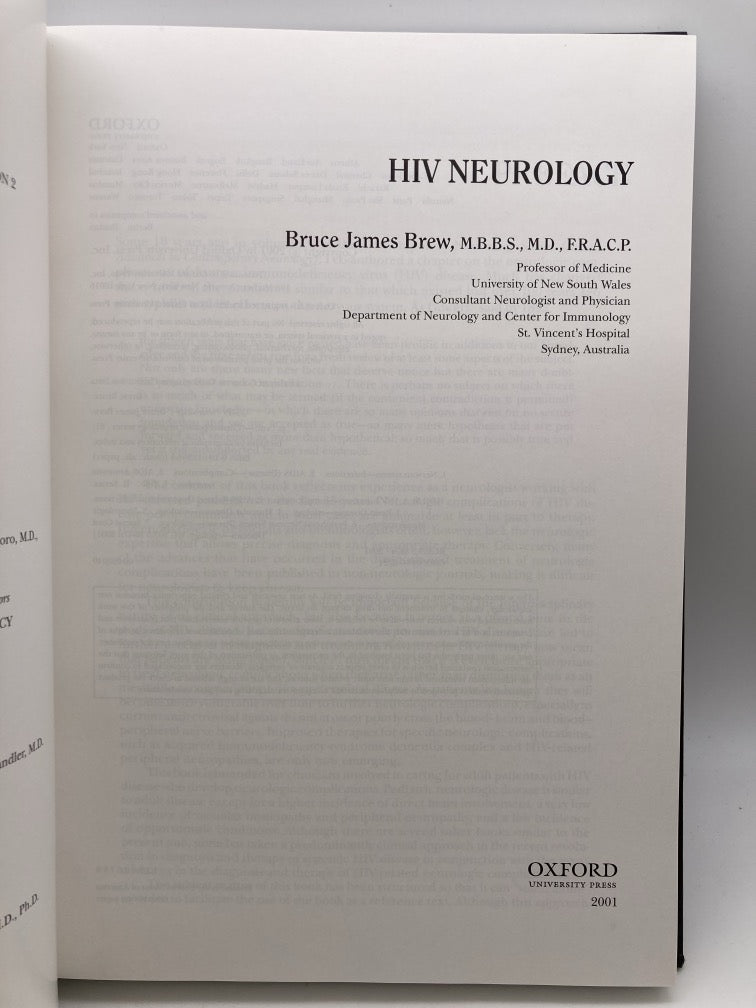 HIV Neurology (Contemporary Neurology Series #61)