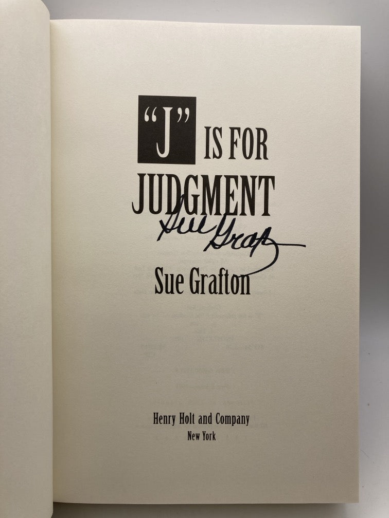 "J" is for Judgment (Signed First Edition)