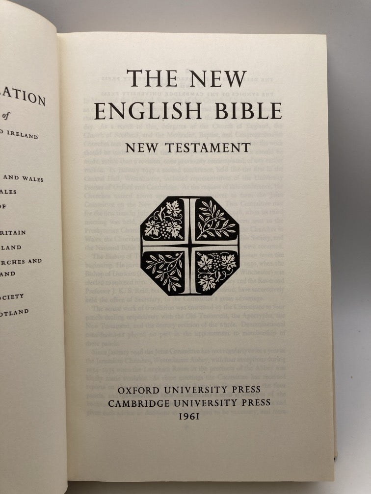 The New English Bible: New Testament (Oxford University Press 1961)