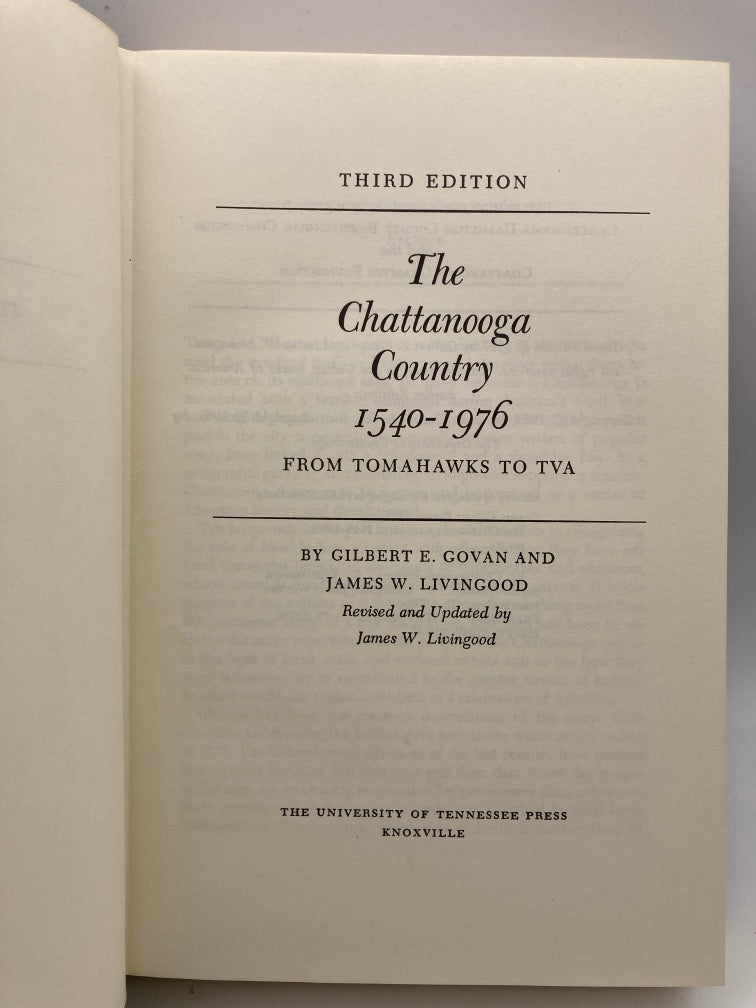 The Chattanooga Country 1540-1976: From Tomahawks to TVA