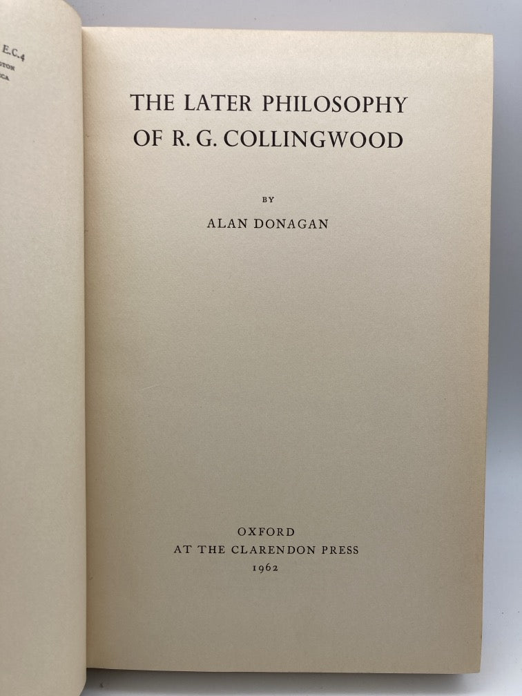 The Later Philosophy of R. G. Collingwood