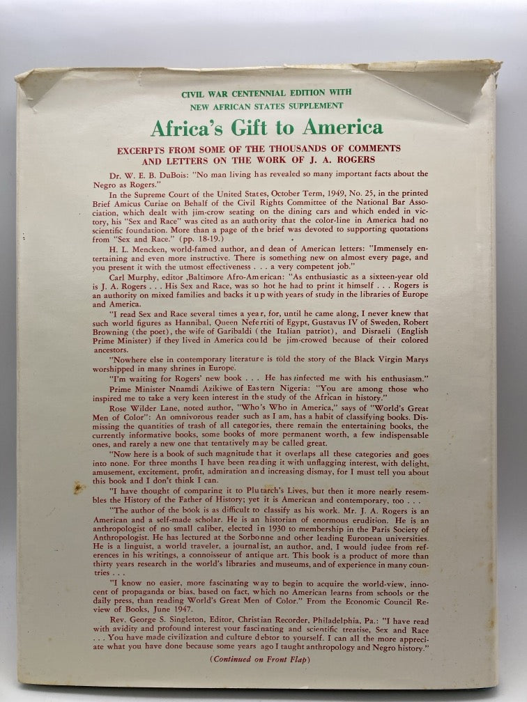 Africa's Gift to America: The Afro-American in the Making and Saving of the United States