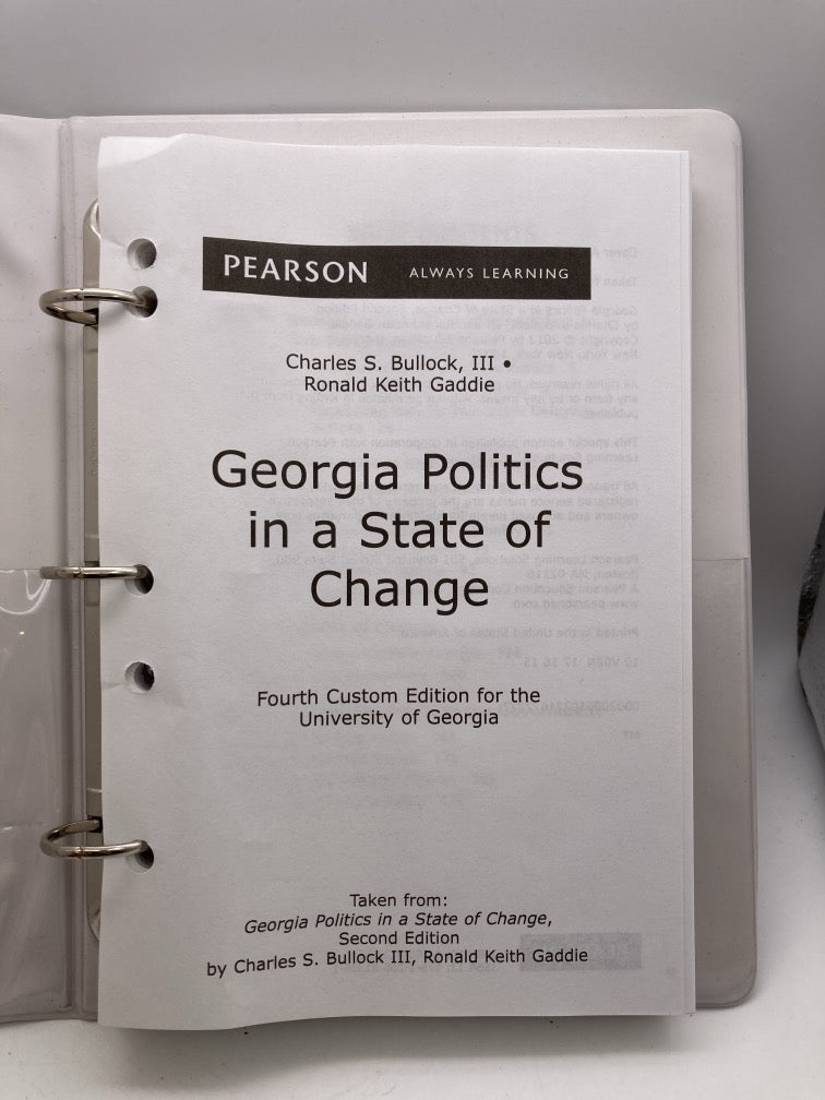 Georgia Politics in a State of Change: Fourth Custom Edition for the University of Georgia