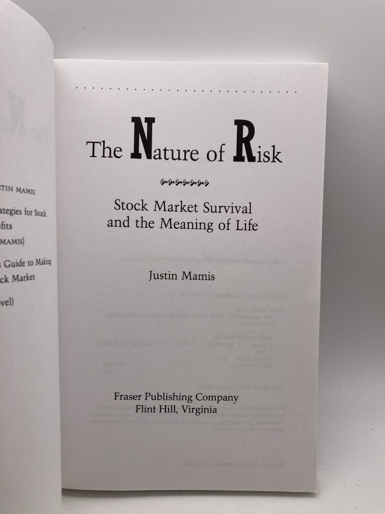 The Nature of Risk: Stock Market Survival and the Meaning of Life