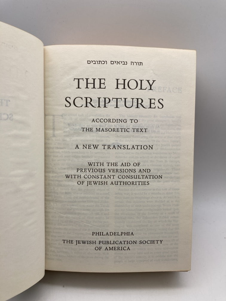 The Holy Scriptures: According to the Masoretic Text