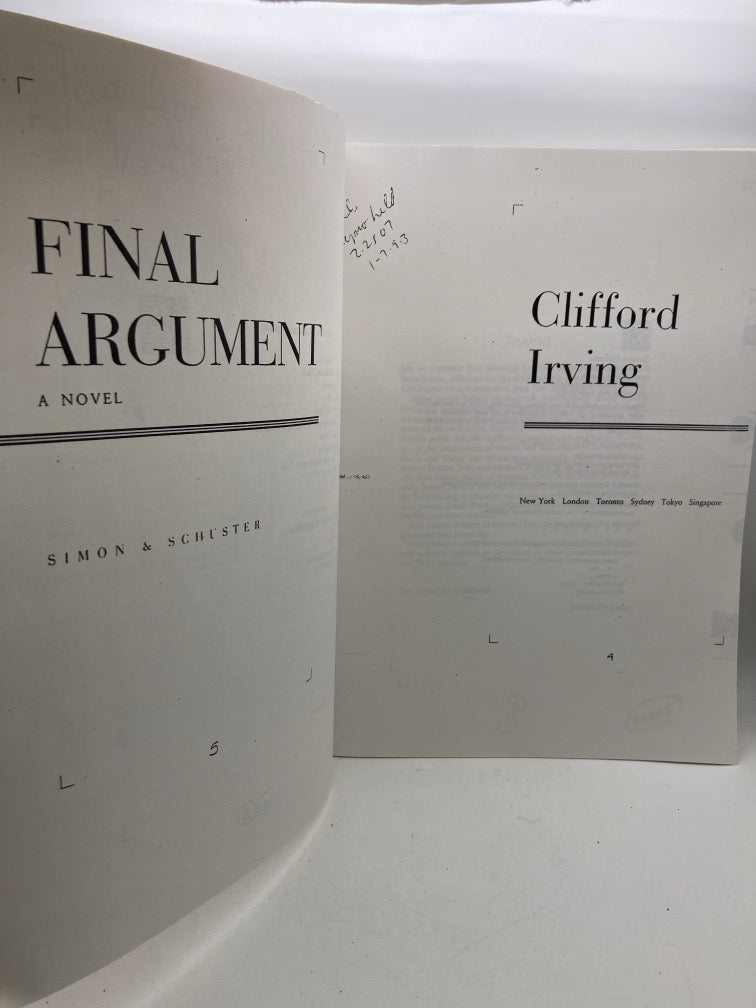 Final Argument (Advance Uncorrected Reader's Proof)