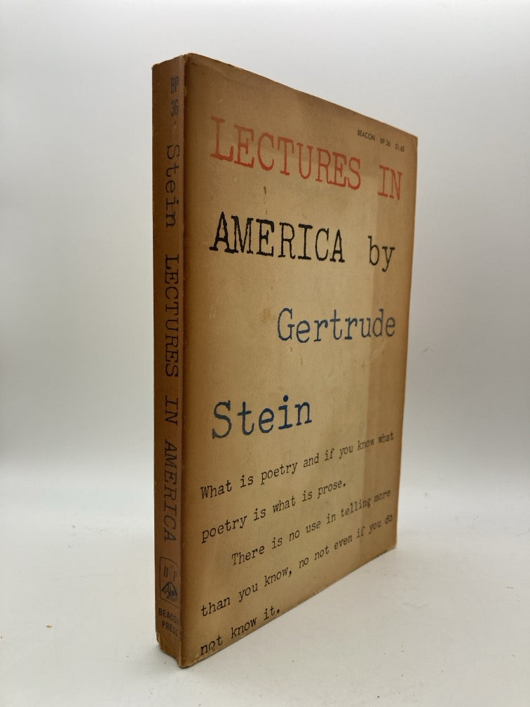 Lectures in America by Gertrube Stein (Review Copy)