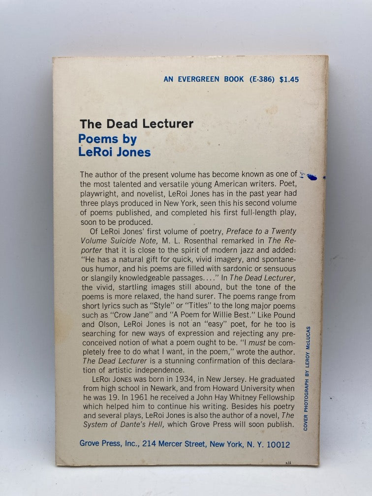 The Dead Lecturer: Poems by LeRoi Jones