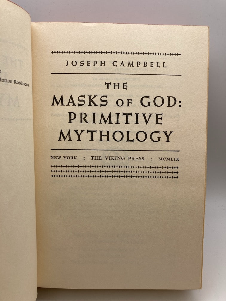 The Masks of God: Primitive Mythology