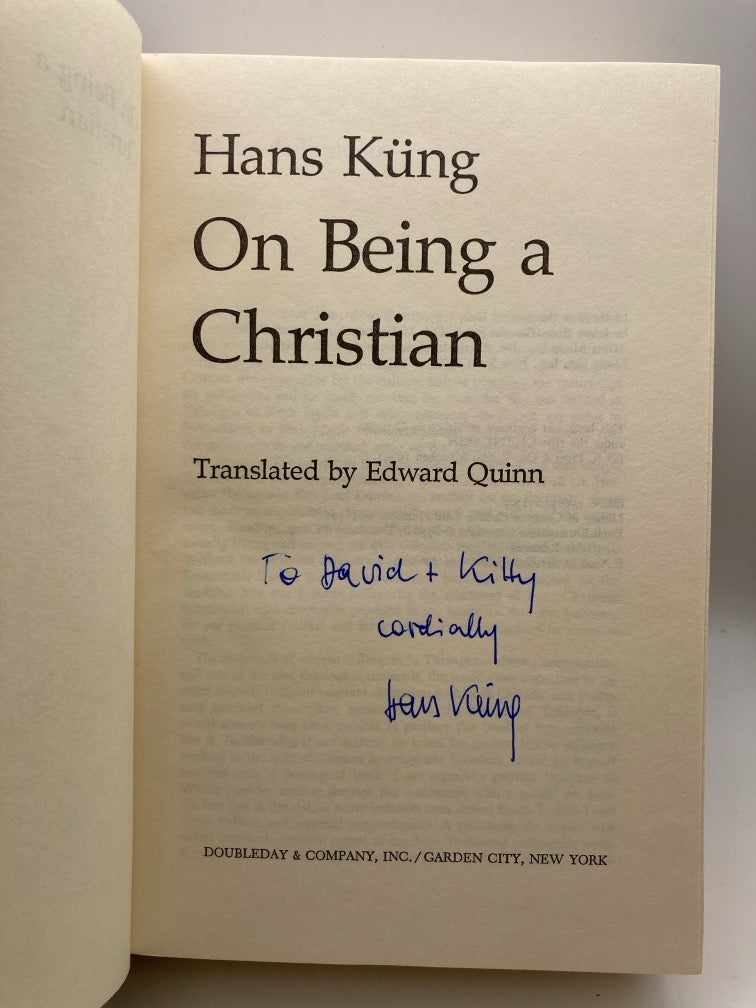 On Being a Christian (signed by Hans Kung)