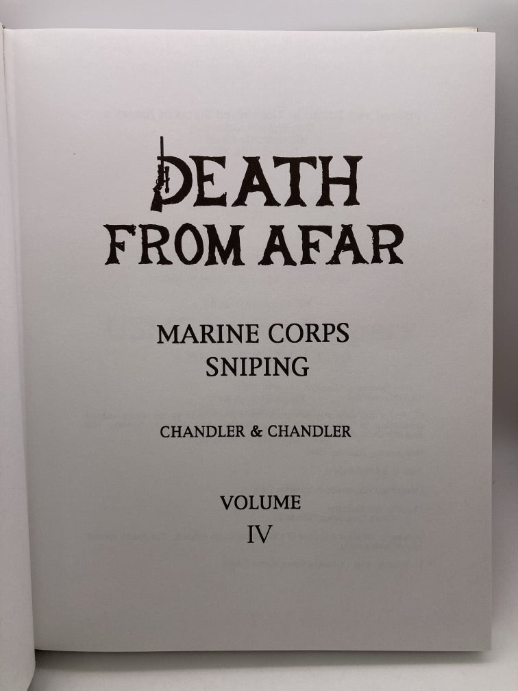 Marine Corps Sniping: Death from Afar IV (signed)