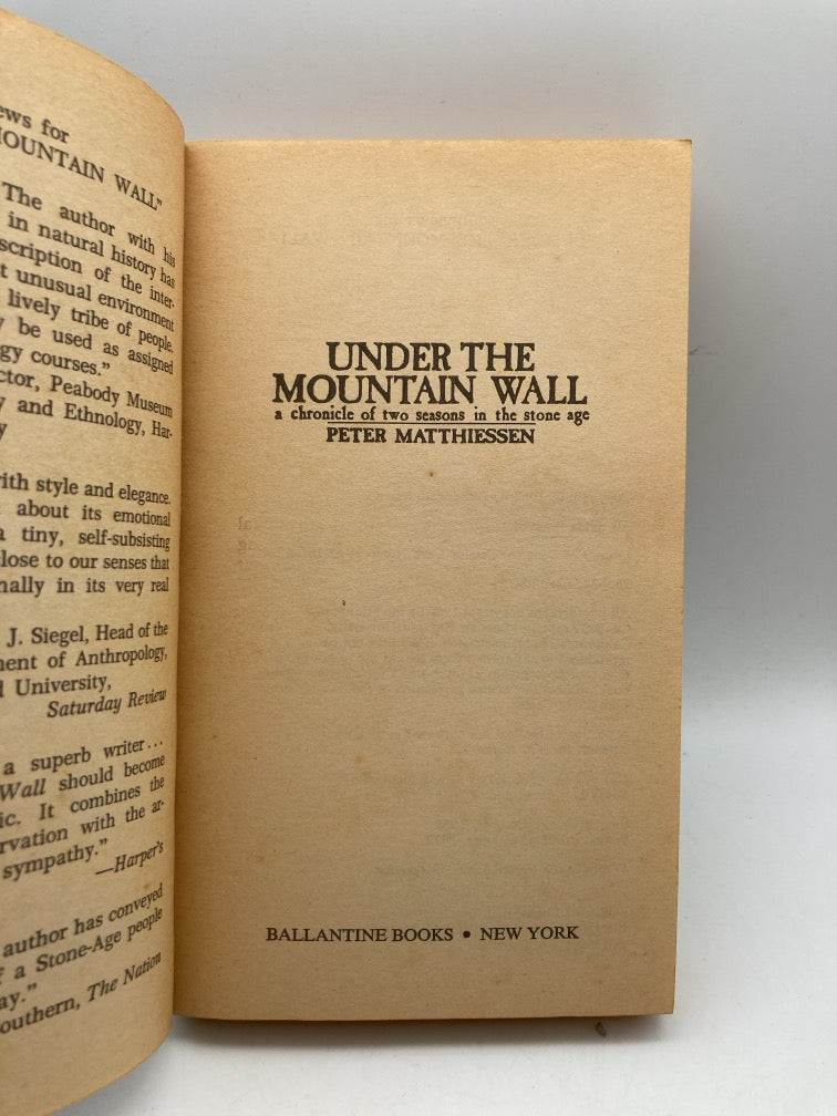 Under the Mountain Wall: A Chronicle of Two Seasons in the Stone Age