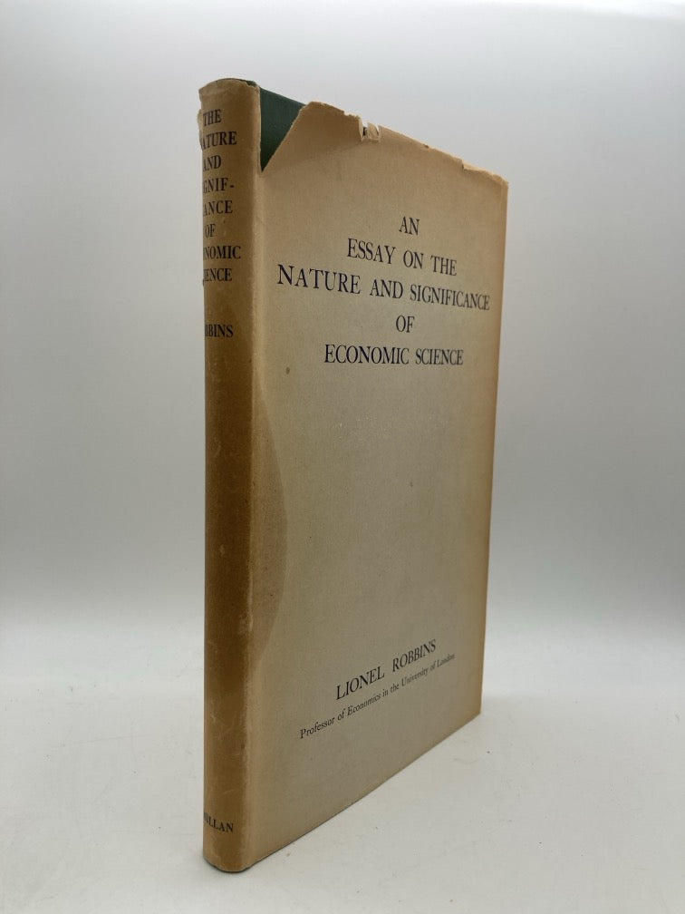 An Essay on the Nature and Significance of Economic Science