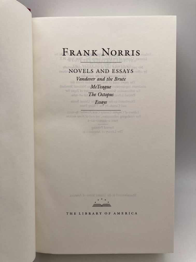 Frank Norris: Novels and Essays (Library of America)