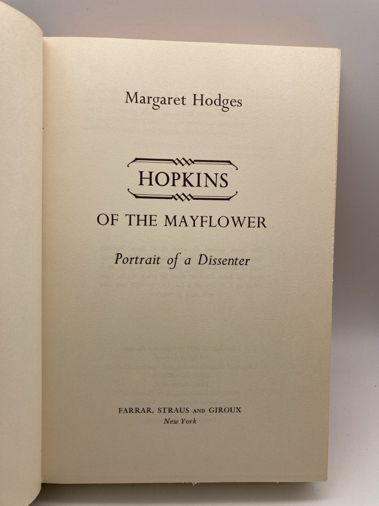 Hopkins of the Mayflower: Portrait of a Dissenter