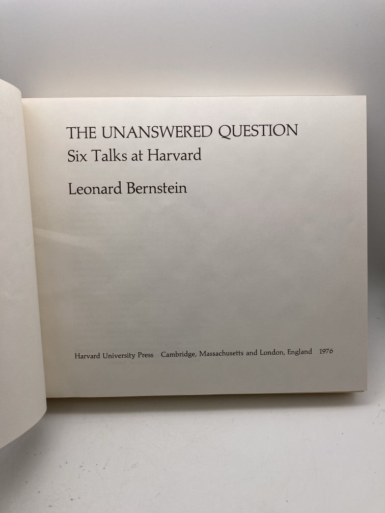 The Unanswered Question: Six Talks at Harvard