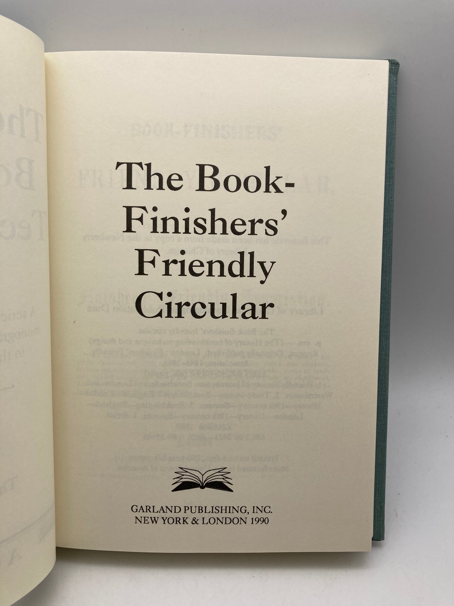 The Book-Finisher's Friendly Circular