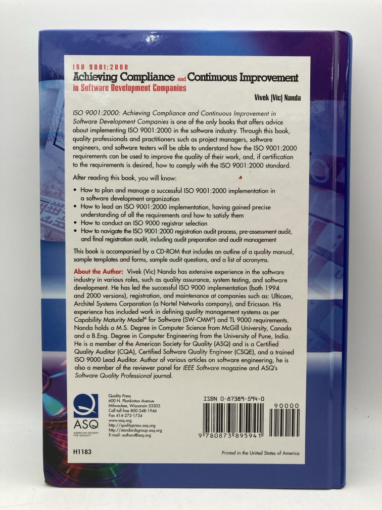 ISO 9001:2000 Achieving Compliance and Continuous Improvement in Software Development Companies