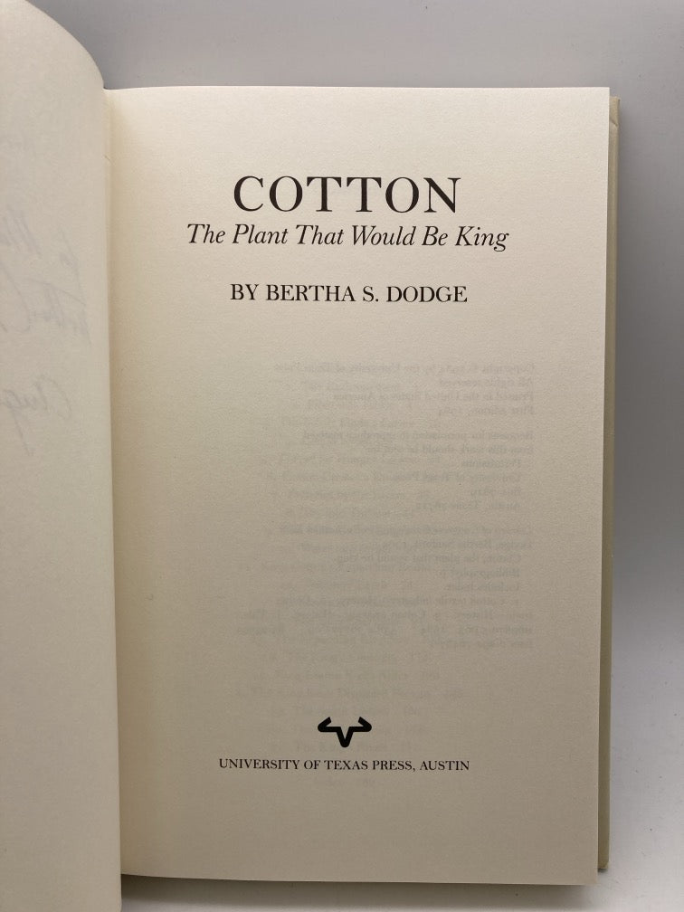 Cotton: The Plant that Would Be King