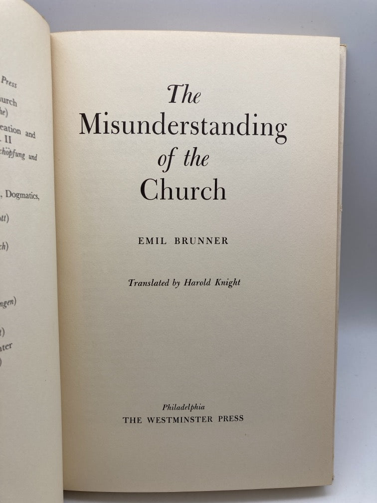The Misunderstanding of the Church