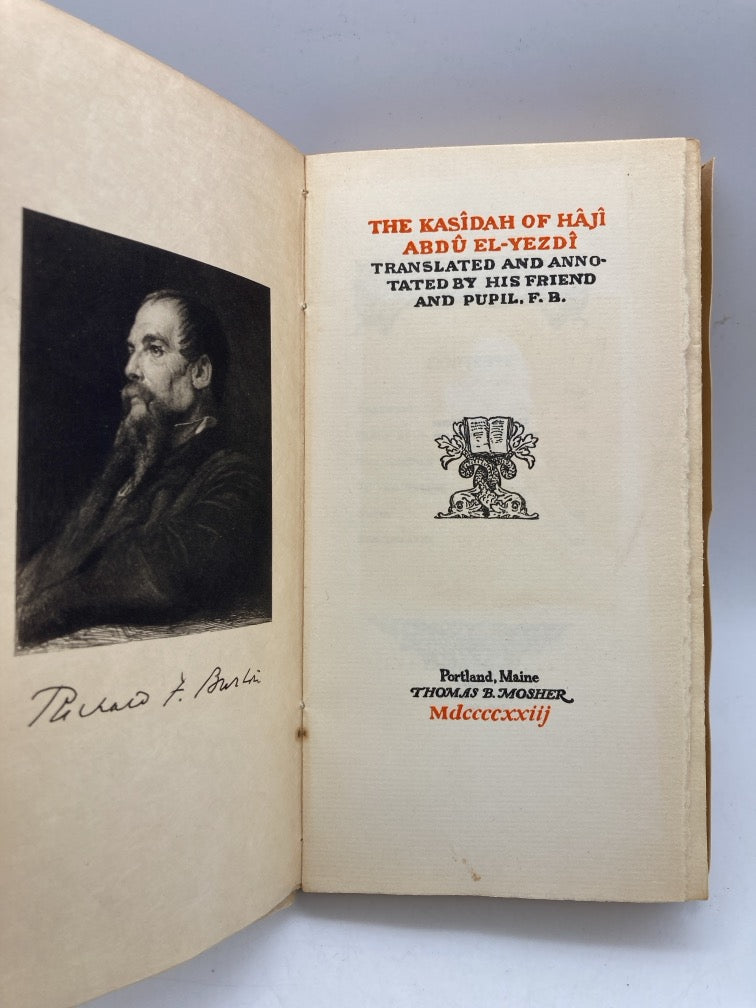 The Kasidah of Haji Abdu El-Yezdi