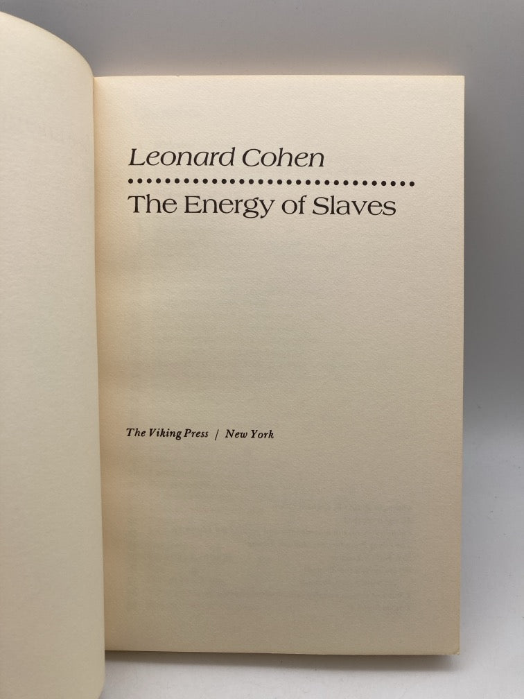 The Energy of Slaves: Poems