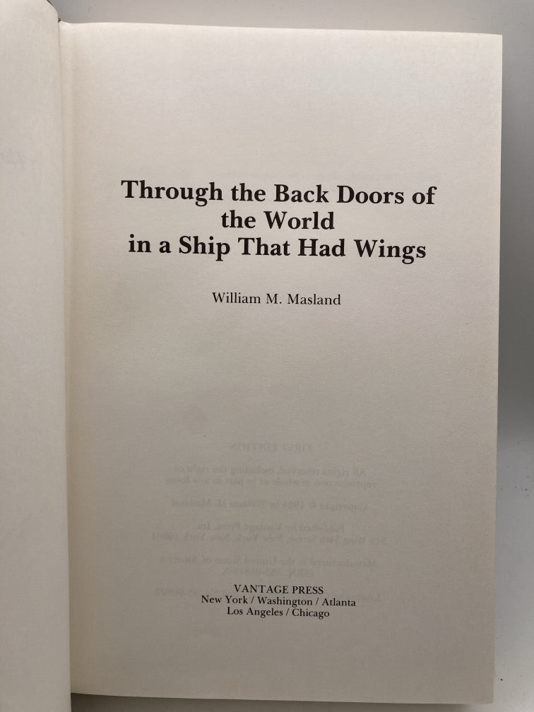 Through the Back Doors of the World in a Ship That Had Wings