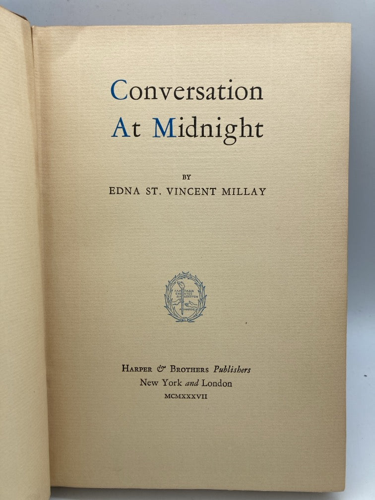 Edna Vincent Millay: Wine from These Grapes & Conversation at Midnight