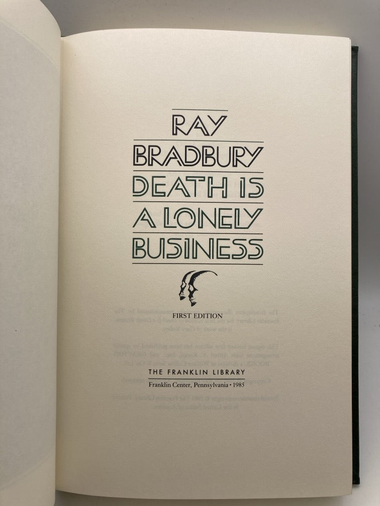 Death is a Lonely Business (Franklin Library Signed First Edition)