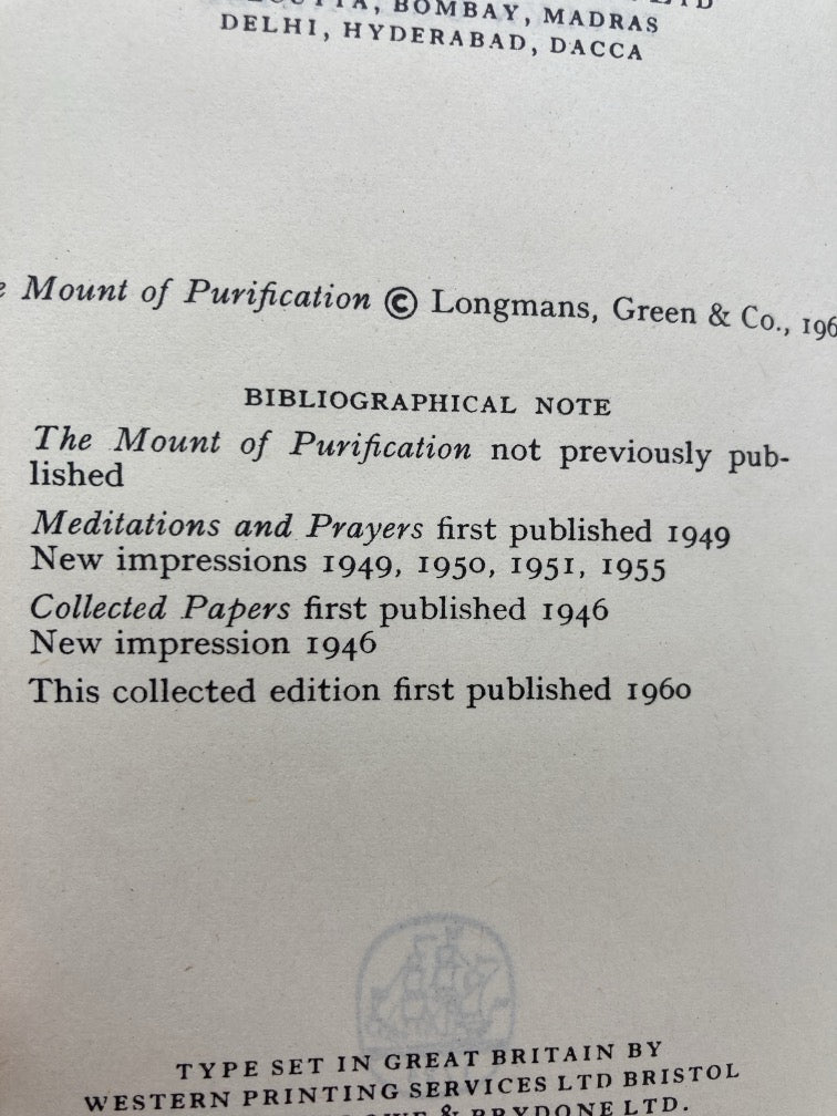 Evelyn Underhill Inner Life Series 2-Book Set: The School of Charity/The Mystery of Sacrifice and The Mount of Purification