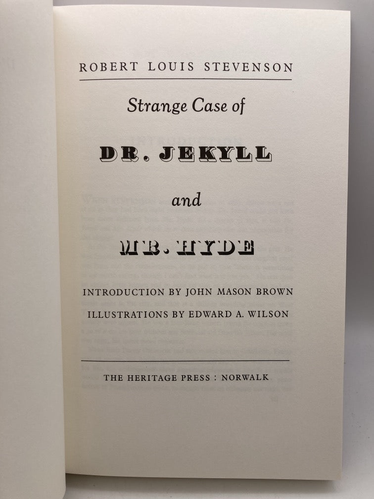 Strange Case of Dr. Jekyll and Mr. Hyde (Heritage Press)