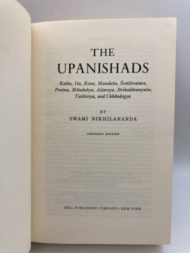 The Upanishads: A One-Volume Abridgement Translated and Edited by Swami Nikhilananda