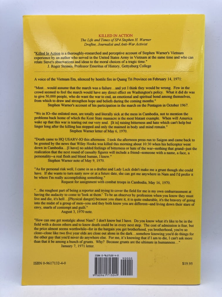 Killed in Action: The Life and Times of SP4 Stephen H. Warner