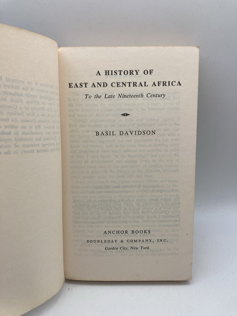 A History of East and Central Africa (to the Late Nineteenth Century)
