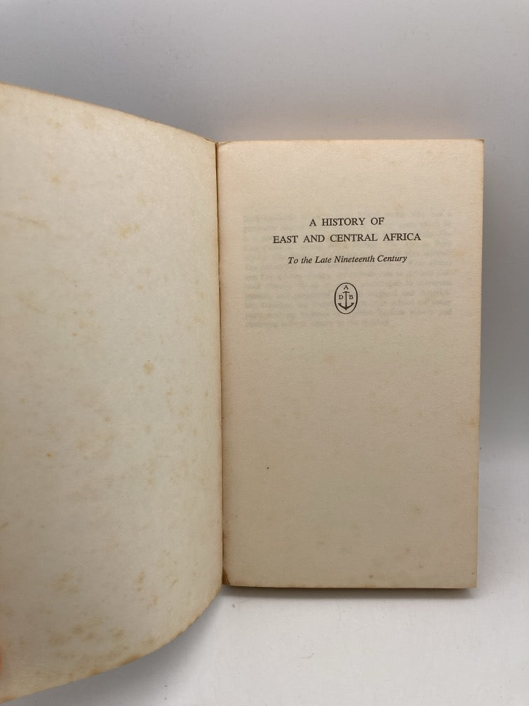 A History of East and Central Africa (to the Late Nineteenth Century)