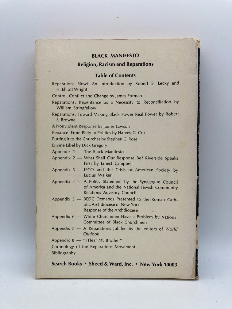 Black Manifesto: Religion, Racism & Reparations