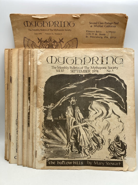 Mythprint: The Monthly Bulletin of the Mythopoeic Society (30 Back Issues)
