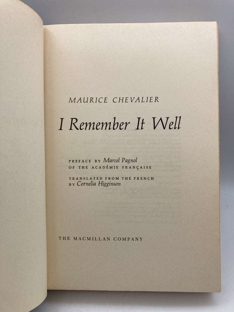 I Remember It Well (signed by Maurice Chevalier)