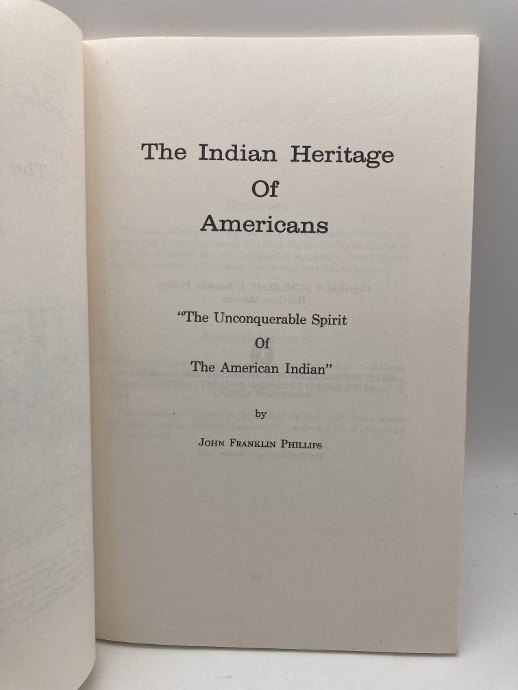 The Indian Heritage of Americans (signed)