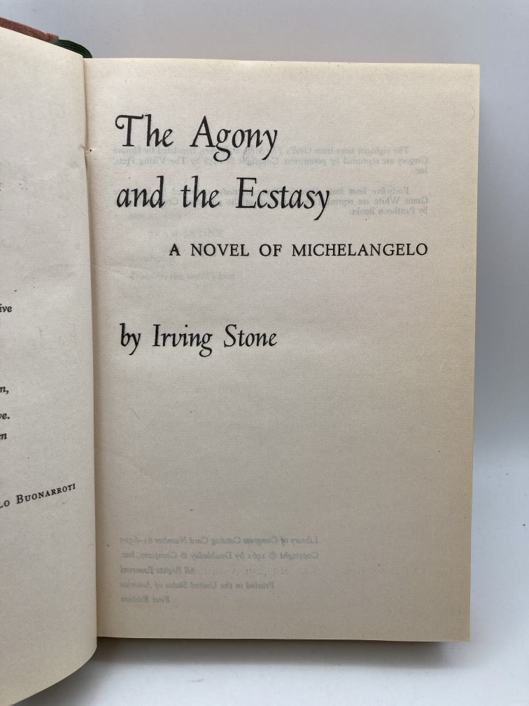 The Agony and the Ecstasy: A Novel of Michelangelo