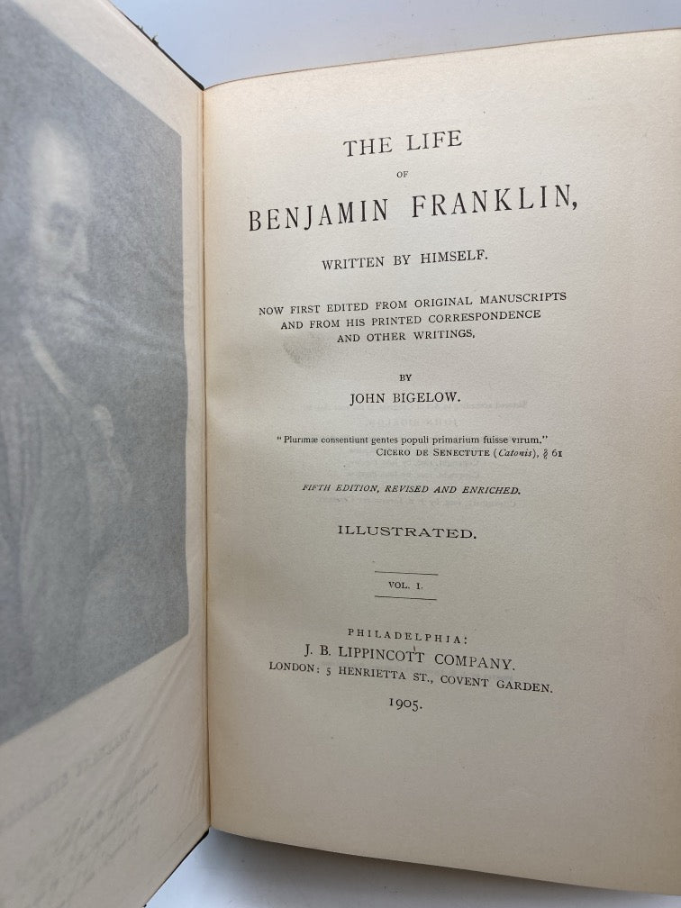 The Life of Benjamin Franklin Written by Himself (3 Volume Set)