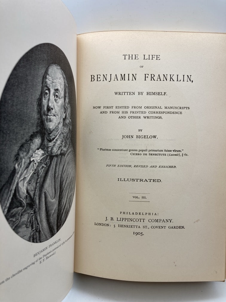 The Life of Benjamin Franklin Written by Himself (3 Volume Set)