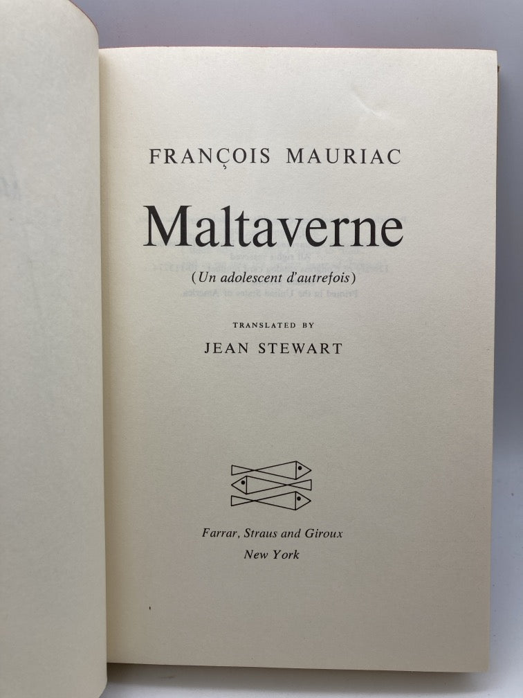Maltaverne: A Novel About a Yung Man of Long Ago
