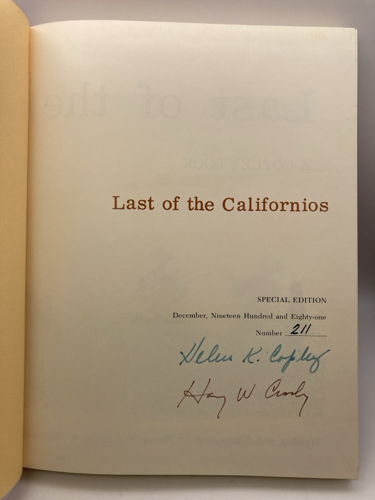 Last of the Californios (signed Special Edition)
