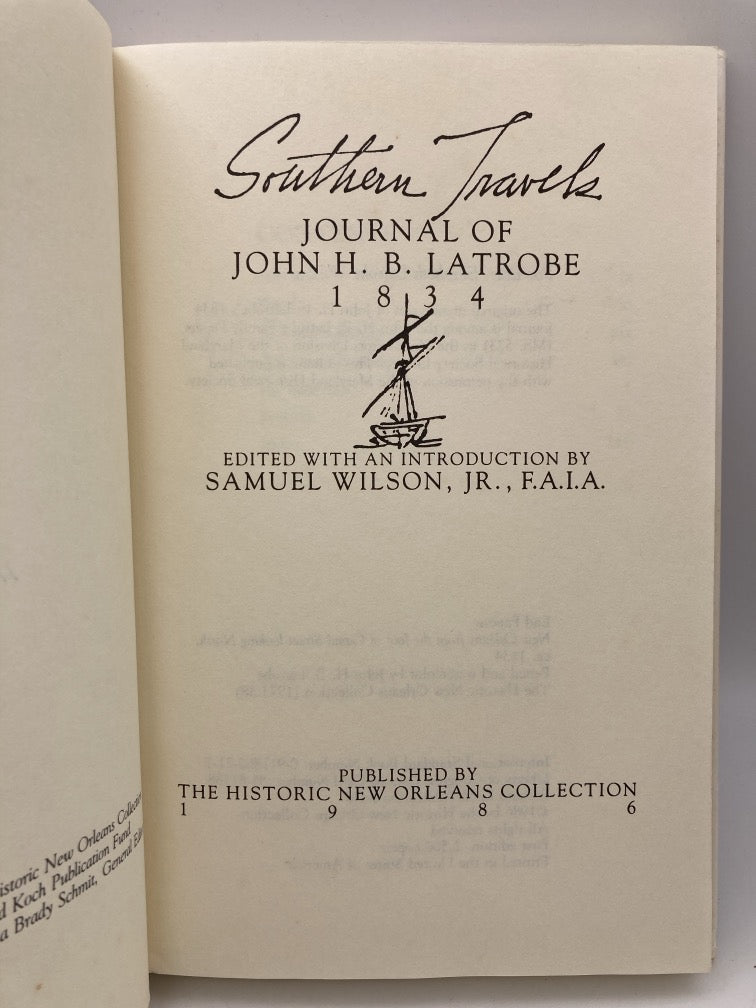 Southern Travels: Journal of John H.B. LaTrobe 1834