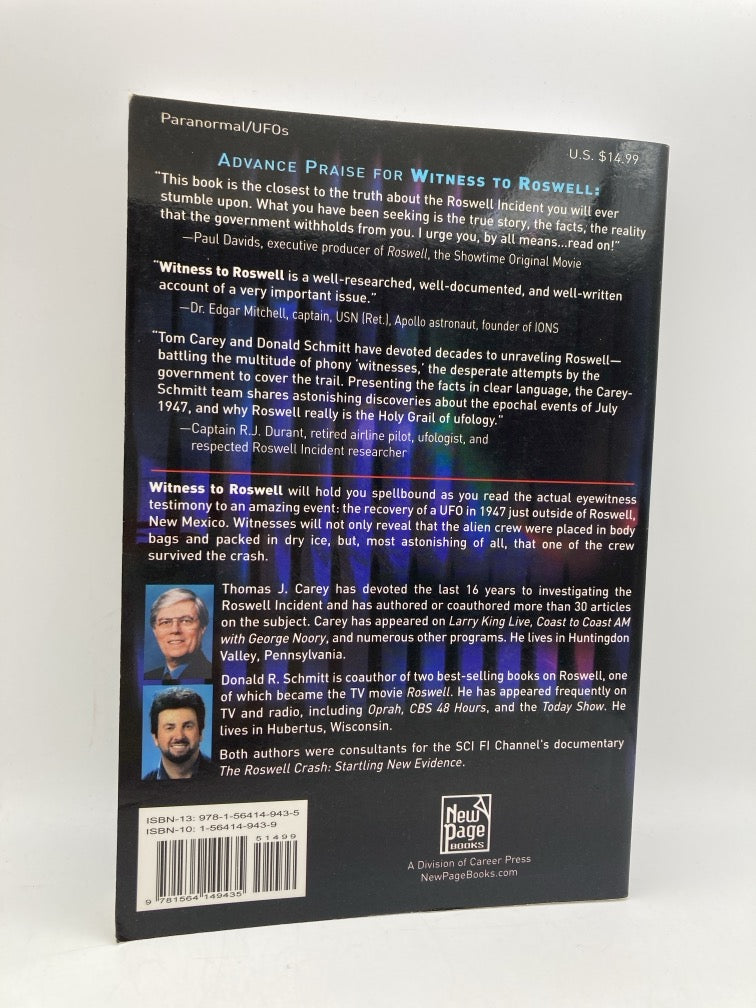 Witness to Roswell: Unmasking the Government's Biggest Cover-up (signed)