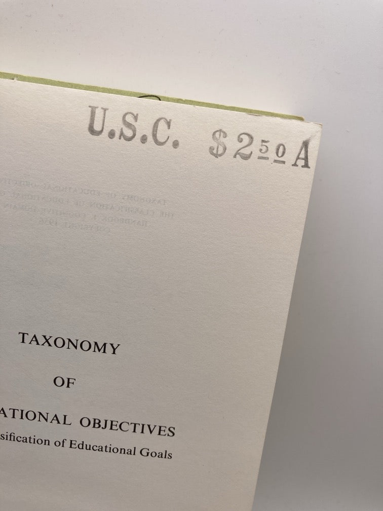 Taxonomy of Educational Objectives: The Classification of Educational Goals: Books 1 & 2